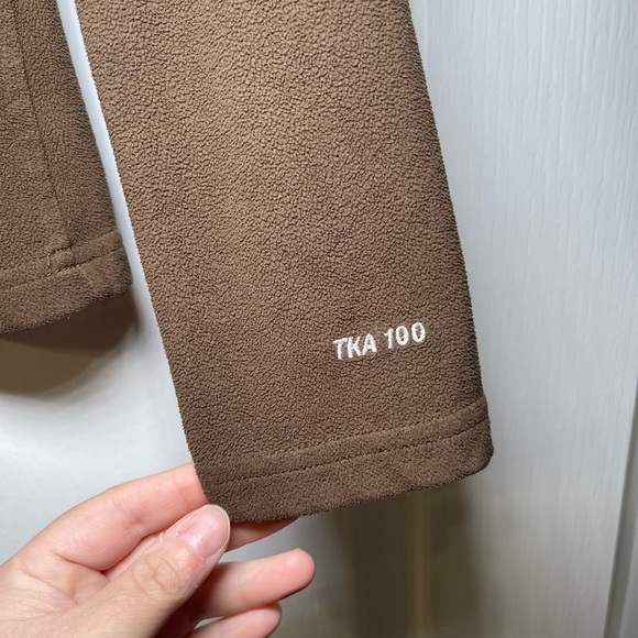 The North Face Women’s Brown TKA 100 Glacier 1/4 Zip Fleece Pullover Size Small - Picture 2 of 13